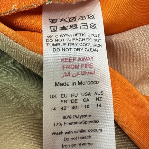 Pretty Little Thing Purple Abstract Swirl O Ring Swimsuit Size 10 Beach Pool NEW - Picture 8 of 8